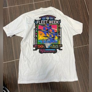 San Francisco Fleet Week Single Stitch Tee 50th Anniversary Blue Angels Signed